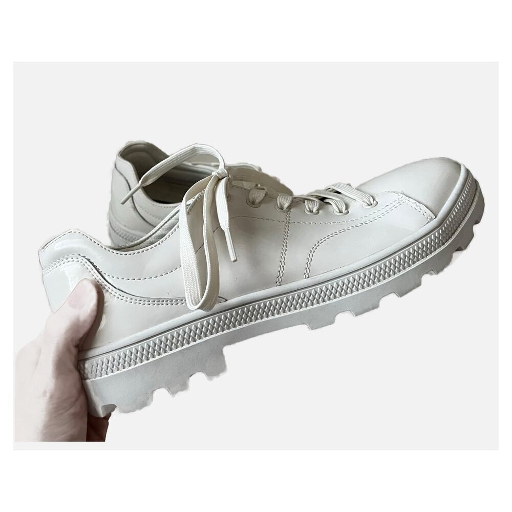 Skechers Vintage Y2K Chunky Platform Sneakers White Patent Leather 10